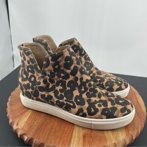 Steve Madden Claud Wedge Sneaker In Leopard 9.5
